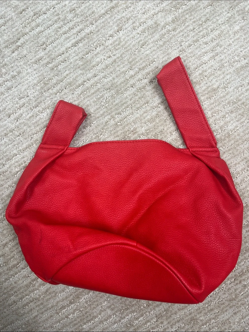 The Drop Avalon Red Knotted Wristlet Clutch Faux Leather Bucket Bag